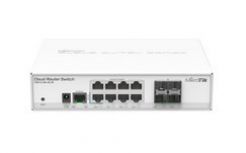 Mikrotik CRS112-8G-4S-IN  8x Gigabit Ethernet Smart Switch, 4x SFP cages, 400MHz CPU, 128MB RAM, desktop case, RouterOS L5