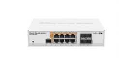Mikrotik CRS112-8P-4S-IN  8x Gigabit Ethernet Smart Switch with PoE-out, 4x SFP cages, 400MHz CPU, 128MB RAM, desktop case, RouterOS L5 