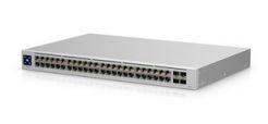 Ubiquiti USW-48  UniFi Gigabit Layer2 switch with 48 Gbit Eth ports and 2 SFP ports.
