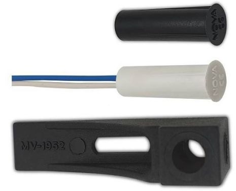 MVN-1952R White Smart με αντίσταση 6,8KΩΑόρατη αντικεραυνική μαγνητική επαφή NOVA για όλα τα συστήματα ασφαλείας 