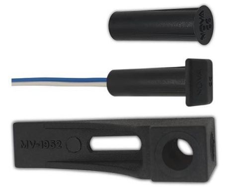 MVN-1952R Black Smart με αντίσταση 6,8KΩ Αόρατη μαγνητική επαφή NOVA για όλα τα συστήματα ασφαλείας 