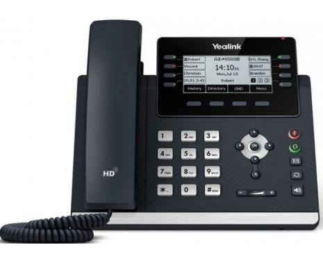 Yealink SIP-T43U Υποστηρίζει ενσύρματο και ασύρματο Headset και δέχεται expansion module. 
