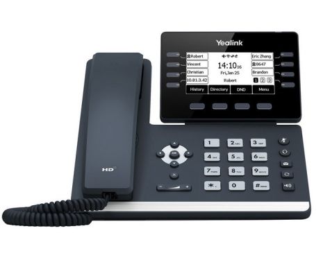 Yealink SIP-T53W επαγγελματικό IP phone υψηλής κατηγορίας, που υποστηρίζει έως δώδεκα λογαριασμούς VoIP