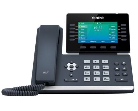 Yealink SIP-T54W   Διαθέτει έγχρωμη οθόνη LCD 480x272 pixels, δύο Gigabit θύρες με ενσωματωμένο PoE