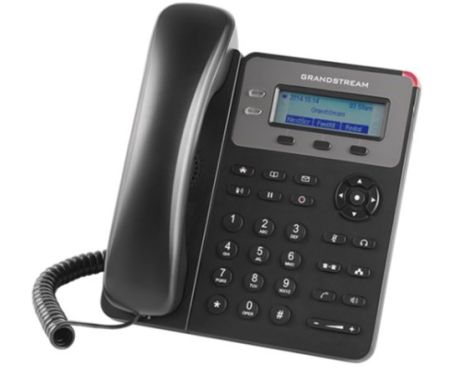 Grandstream GXP-1615   Διαθέτει οθόνη LCD 132x48 pixels και δύο θύρες 10/100 Mbps με ενσωματωμένο PoE.