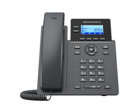 Grandstream GRP2602G 2-Line Essential IP Phone with 4 SIP accounts, PoE support and 2 gigabit ethernet ports, without PSU. 