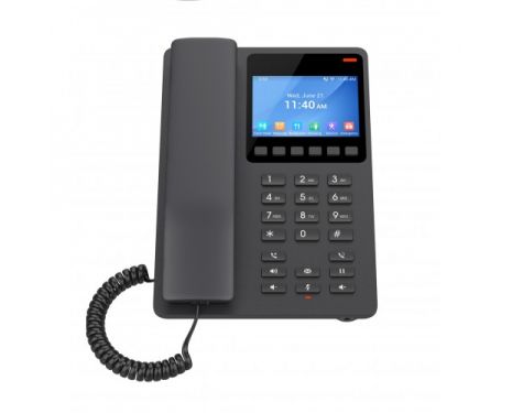 Grandstream GHP631 Compact Hotel Phone with Color LCD Screen - Black 