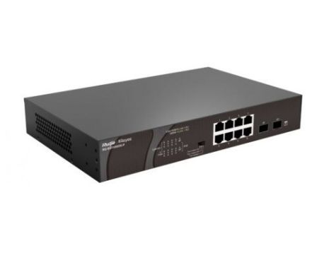 Ruijie-Reyee RG-ES110GDS-P 8-Port Gigabit Unmanaged PoE/PoE+ Switch with 2 SFP Uplink Slots