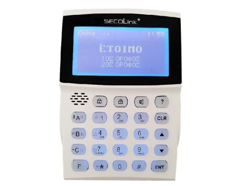 KM24A Ενσύρματο πληκτρολόγιο LCD για πίνακες SECOLINK μέχρι 32 ζωνών