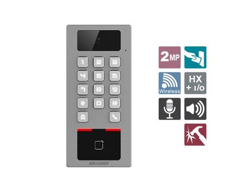 DS-K1T502DBWX-C  Αυτόνομο ccess control ή μπουτονιέρα video intercom, με ενσωματωμένη κάμερα 2MP