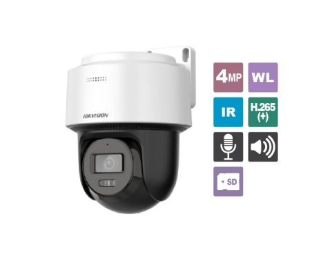 DS-2DE2C400MWG-E(2.8mm) Δικτυακή mini κινητή (Pan & Tilt) κάμερα 4MP Smart Hybrid Light, εξωτερικού χώρου,