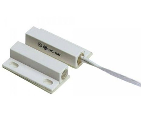 Φλαντζωτή μικρή μαγνητική επαφή  DC-1561W σε λευκό χρώμα