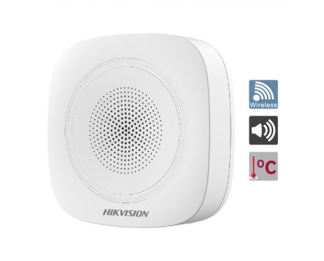 HIKVISION DS-PS1-I-WE(RED) Αυτόνοµη ασύρµατη πιεζοηλεκτρική σειρήνα εσωτερικού χώρου