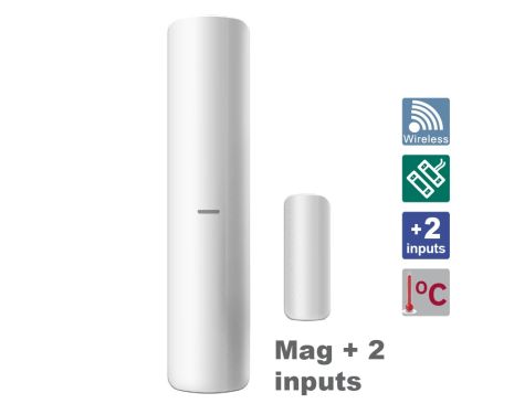 HIKVISION DS-PDMC-EG2-WE ασύρματη μαγνητική επαφή και επέκταση 2 καλωδιακών εισόδων, για πίνακα AX PRO.