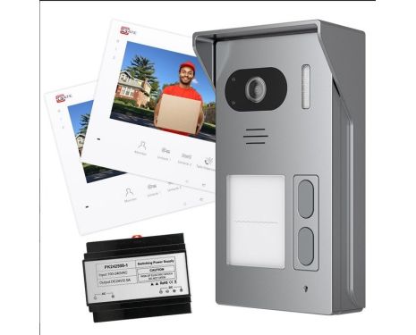 CGATE KIT GEO DOUBLE ΔΥΟ ΚΛΗΣΕΙΣ+ΔΥΟ ΟΘΟΝΕΣ KIT Θυροτηλεόρασης 