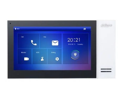 DH-VTH2421FW-P IP Indoor Monitor (Black)  7″ TFT Capacitive touch screen, 1024 x 600 · Embedded 8GB SD card 