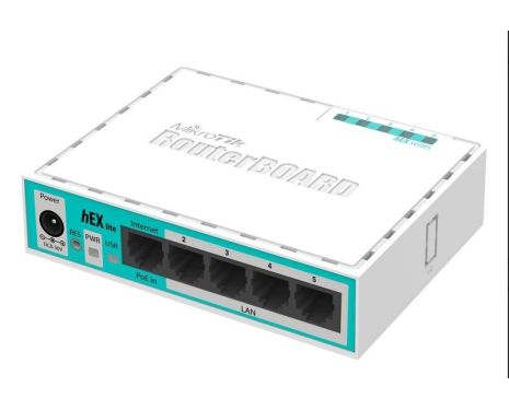 Mikrotik RB750r2 5x Ethernet, Small plastic case, 850MHz CPU, 64MB RAM, Most affordable MPLS router, RouterOS L4