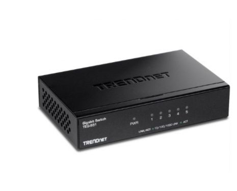 TRENDnet TEG-S51 5-Port Gigabit Desktop Switch,