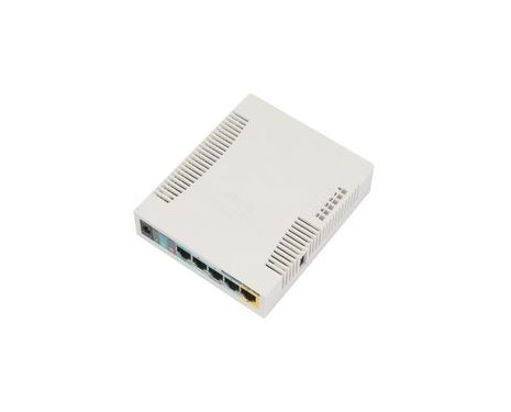 Mikrotik RB951Ui-2HnD  2.4GHz 1000mW AP with five Ethernet ports and PoE output on port 5. 802.11n, L4, case, PSU 