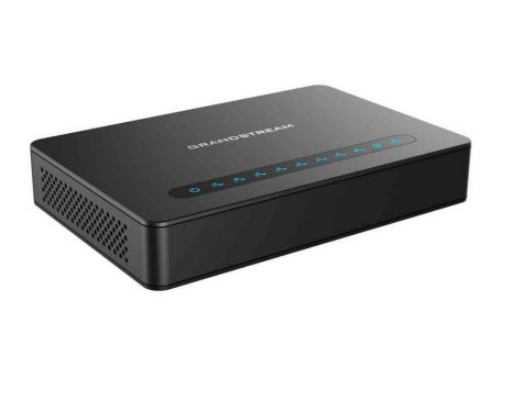 Grandstream HT-818  the HT818 is a powerful 8-port VoIP gateway with 8 FXS ports and an integrated Gigabit NAT router. 