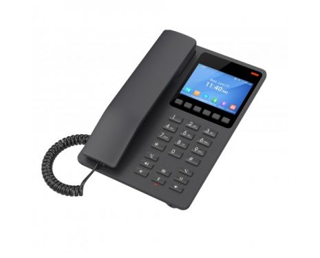 Grandstream GHP631W Compact Hotel Phone with Color LCD Screen and Wi-Fi - Black 